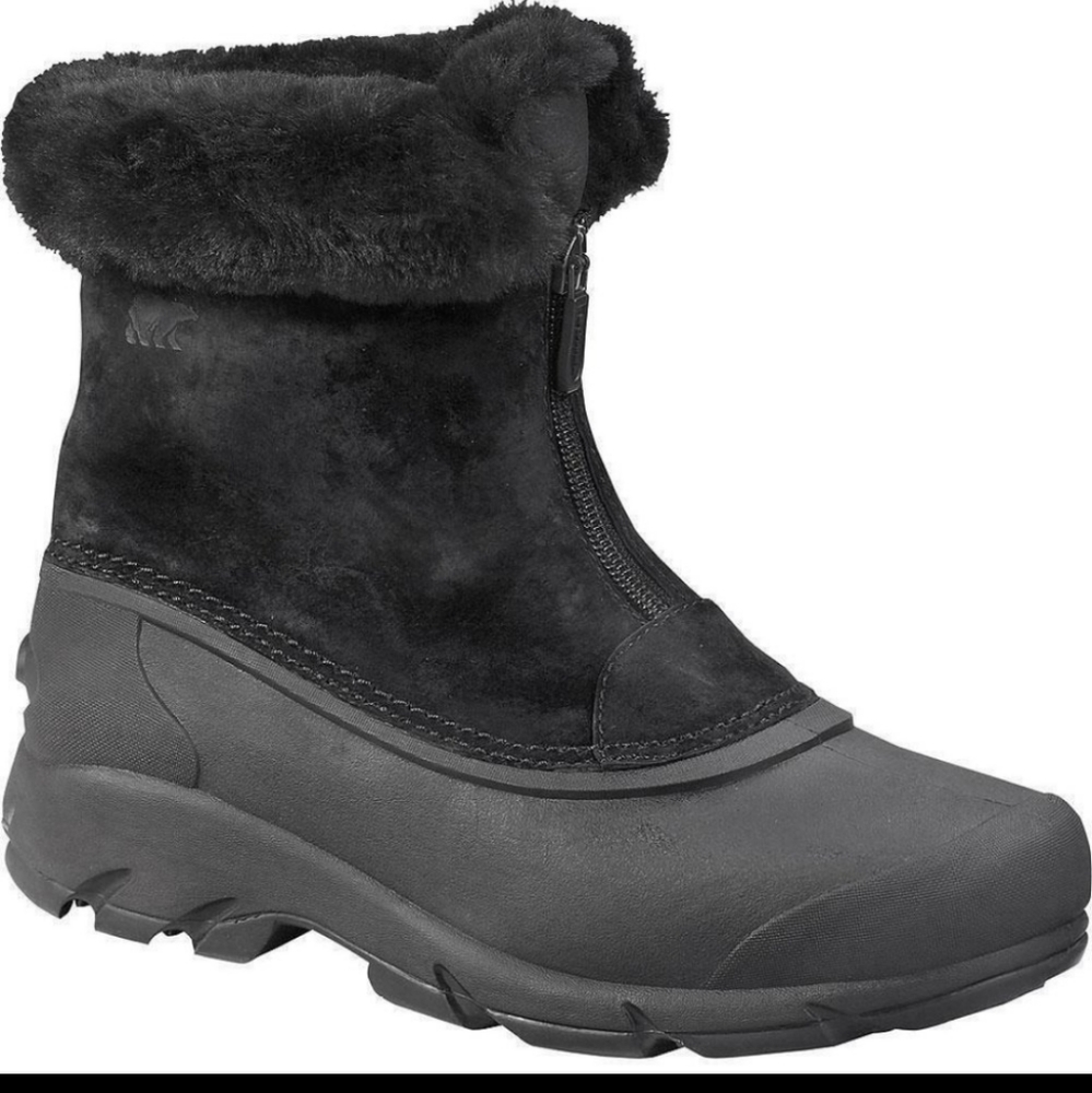 Sorel Snow Angel Zip Winter Insulated  Waterproof Black Womens Boots Sz 7.5